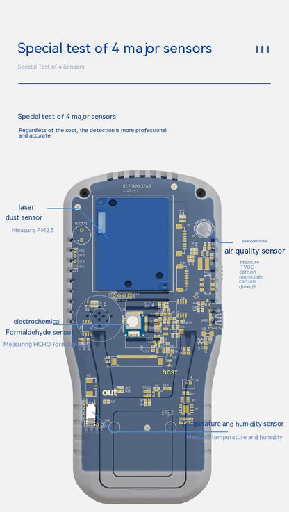 Instrumento de medición de formaldehído de alta precisión, medidor de formaldehído, probador de calidad del aire interior del hogar