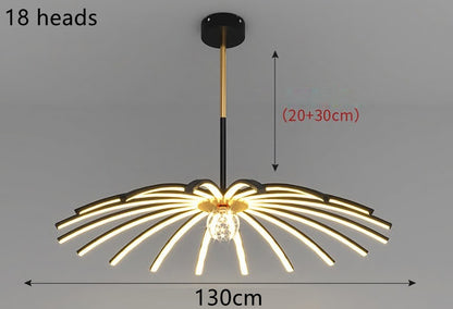 Lustre LED dans la chambre à coucher de la salle à manger