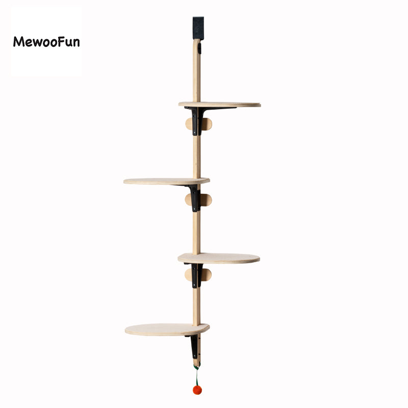 Mewoofun mise à niveau du lit suspendu à la porte, confortable, écologique, bois de pin, Stable, Durable, facile à assembler, planche à gratter, cadre d'escalade pour animaux de compagnie