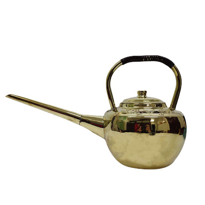 Large Thickened Household Brass Teapot