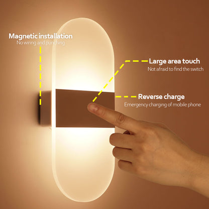 Lampe murale de chargement USB à détection intérieure