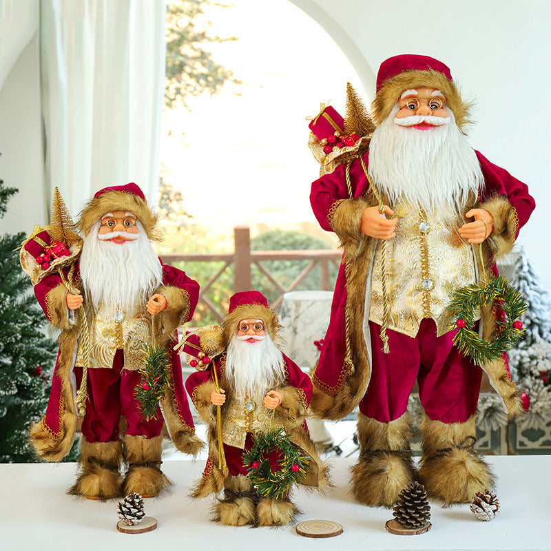 Décorations d'arbre de Noël en forme de poupée du Père Noël