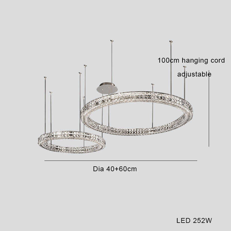 Lustre en cristal de Style de luxe léger moderne Simple Led