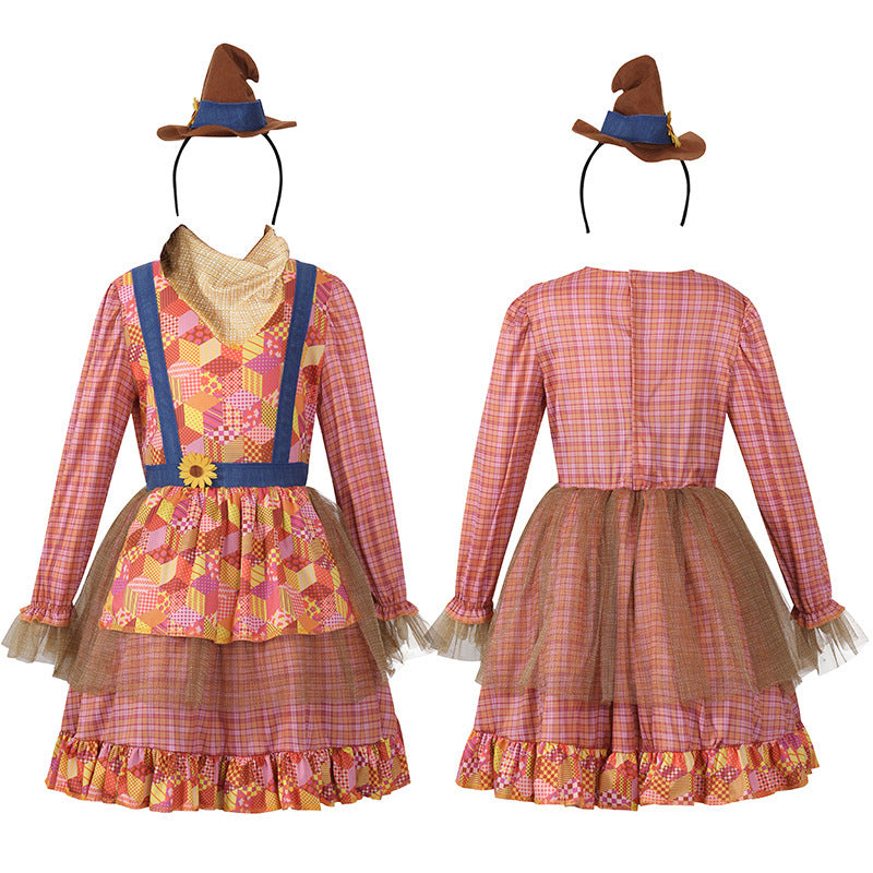 New Children's Halloween Scarecrow Dress