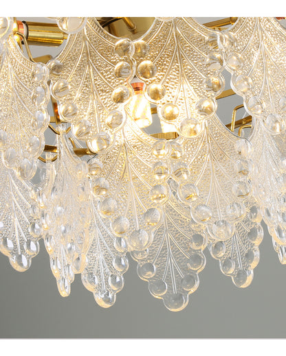 Lustre en verre de salon simple