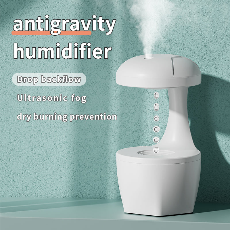 Nouveauté Portable 800ml H2o Anti gravité Usb gouttelette d'eau d'air brume fraîche voile lisse aromathérapie humidificateur pour chambre à coucher 