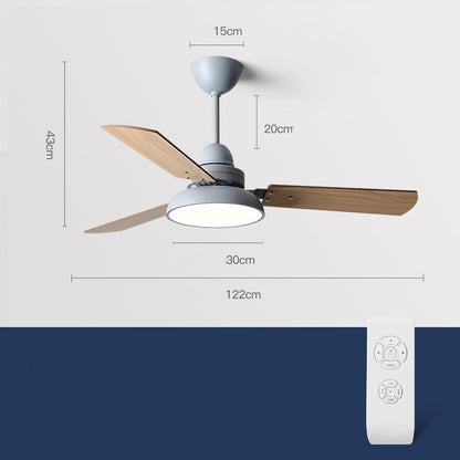 Le ventilateur de plafond nordique allume le lustre silencieux des enfants salle à manger