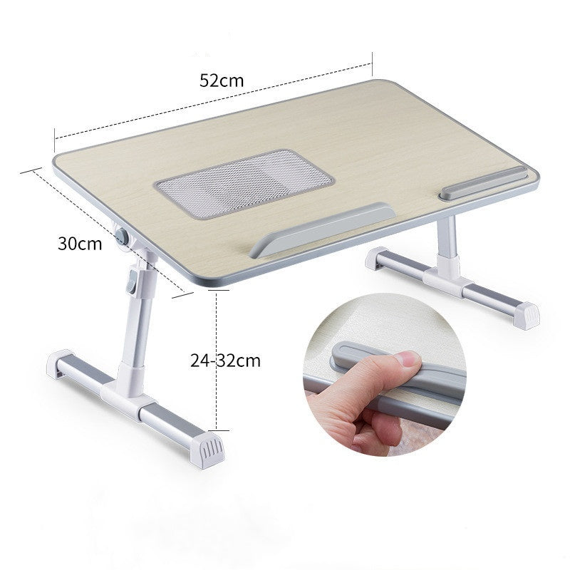 Support de bureau réglable pour ordinateur portable, pliable, Table de lit pour ordinateur portable, peut être soulevée debout 