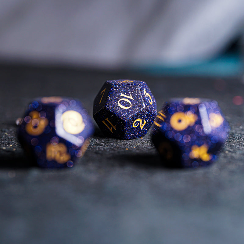 Blue Sand Star Dice Set Of 3