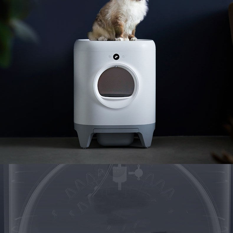 Caja de arena automática para gatos, inodoro inteligente de gran capacidad, 7L, limpieza rápida, aplicación remota, Control, autolimpieza