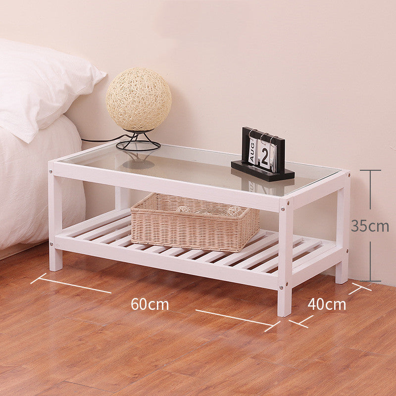 Mesa de centro rectangular, combinación sencilla para sala de estar, simplicidad de madera maciza