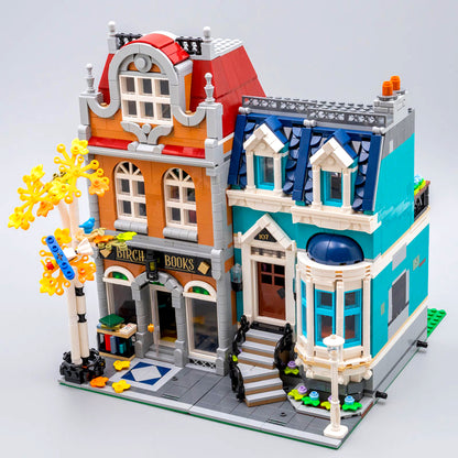 European Style Bookstore Street Scene Assembly Insert Building Block Toys