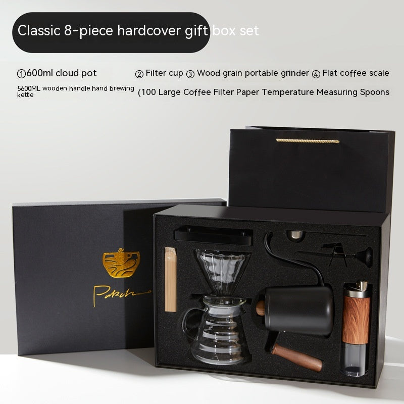 Pour-over Coffee Suit Gift Box Household American Coffee Maker Coffee Pot With Scale Combination