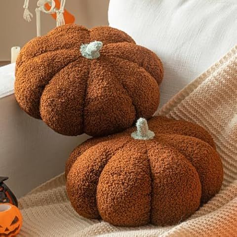 Simulated Pumpkin Plush Pillow 11 X 9.5 Inch 3D Thanksgiving Cushion Shaped Pillow Cozy Fall Decorations Toy Pillows For Thanksgiving Christmas Bedroom Sofa Couch Supplies