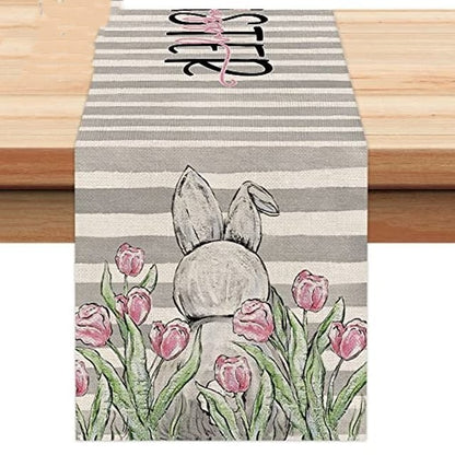 Carrot Bunny Joyeuses Pâques Chemin de table Printemps Été Seasona