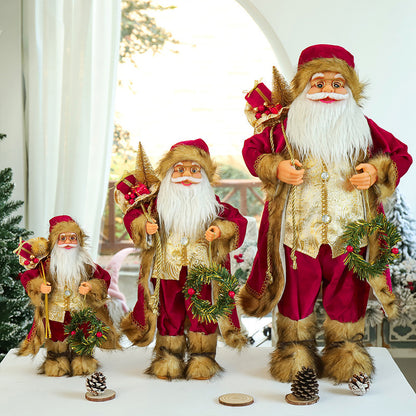 Décorations d'arbre de Noël en forme de poupée du Père Noël