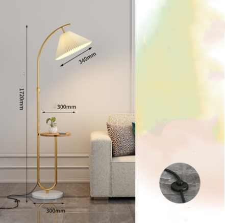 Pleated Floor Lamp Nordic Living Room Bedroom Wireless Charging Model