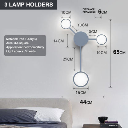 Lámpara de noche para dormitorio contratada Lámpara de pared de diseño