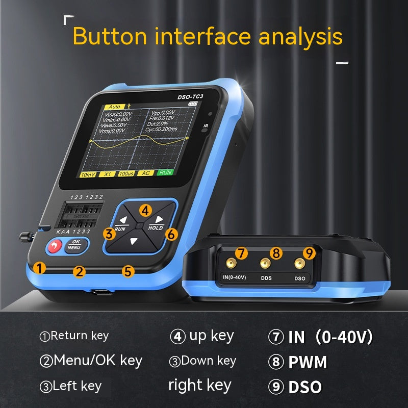 Digital Oscilloscope Transistor Tester Portable