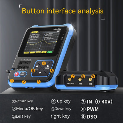 Testeur de transistor d'oscilloscope numérique portable