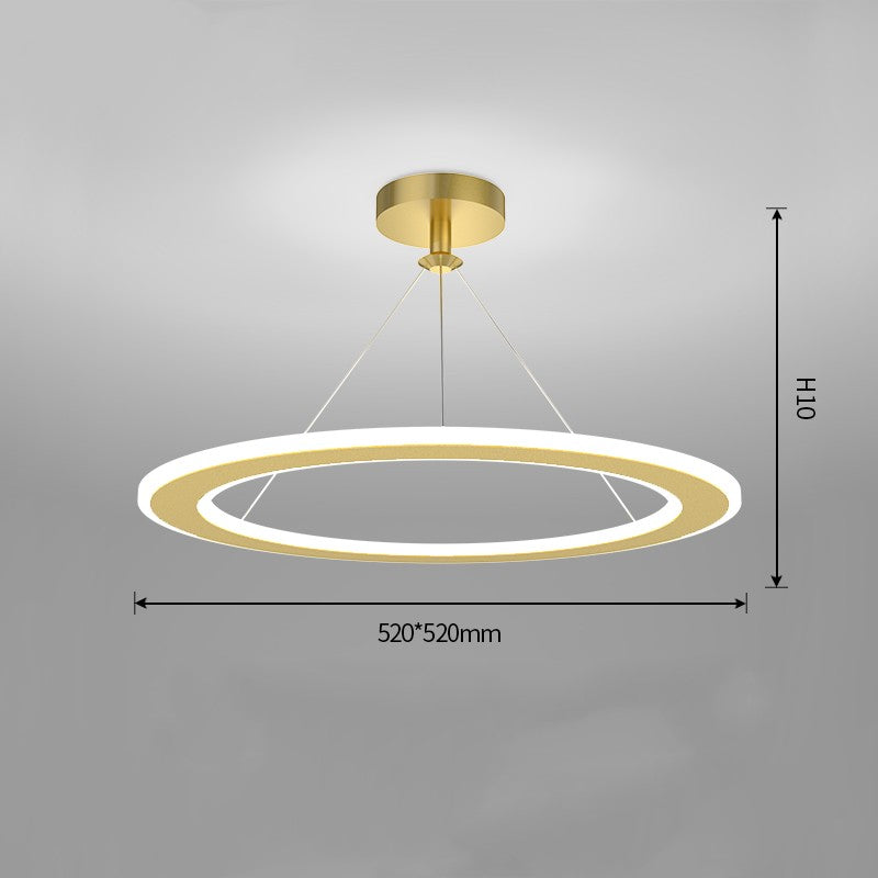 Lámpara de estudio de dormitorio circular moderna simple