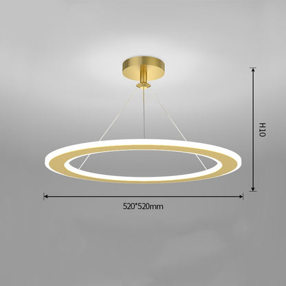 Lámpara de estudio de dormitorio circular moderna simple