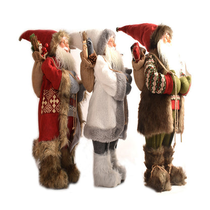 Doll Christmas Decorations Gift Santa Claus Figure Set