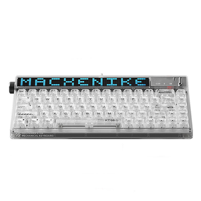 Intelligent Screen Tri-mode Wireless Transparent Ice Mechanical Keyboard