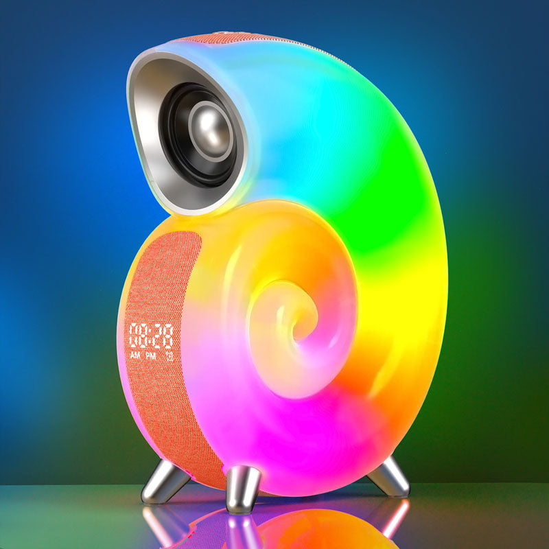 Conque – lumière d'ambiance intelligente RGB, haut-parleur Bluetooth, réveil, lampe à bruit blanc, Machine pour dormir bébé, contrôle par application