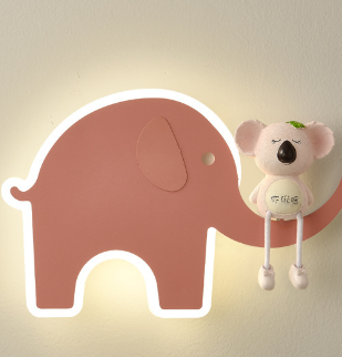 Children's Bedroom Bedside Wall Lamp Boy And Girl Room Eye Protection Cartoon Background Lamp