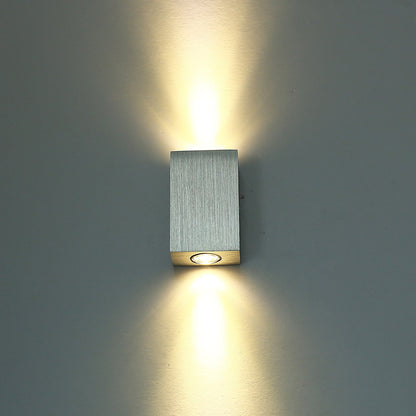 Lámpara de pared de ladrillo pequeña de aluminio luminosa con bombilla de luz de noche para pasillo arriba y abajo