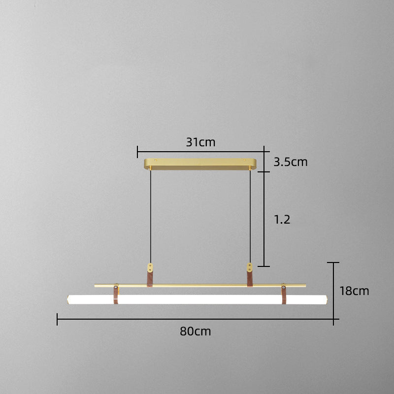 Lámpara colgante de una línea para barra de bar de restaurante