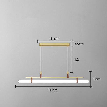 Lámpara colgante de una línea para barra de bar de restaurante