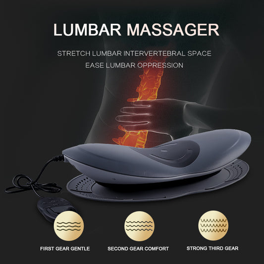 Electric Airbag Low Frequency Pulse Waist Massager Vibration Massage Support Lumbar Spine Relieve Waist Fatigue Massager