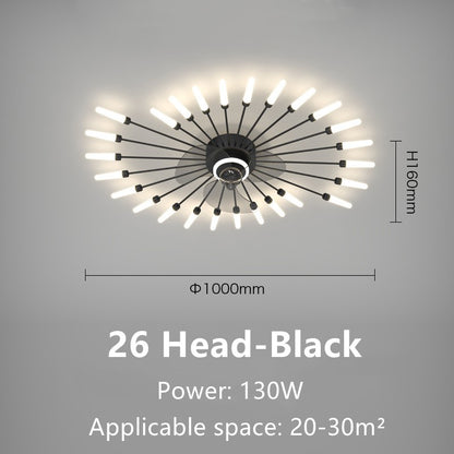 Lampe de ventilateur de chambre simple de ménage d'atmosphère moderne