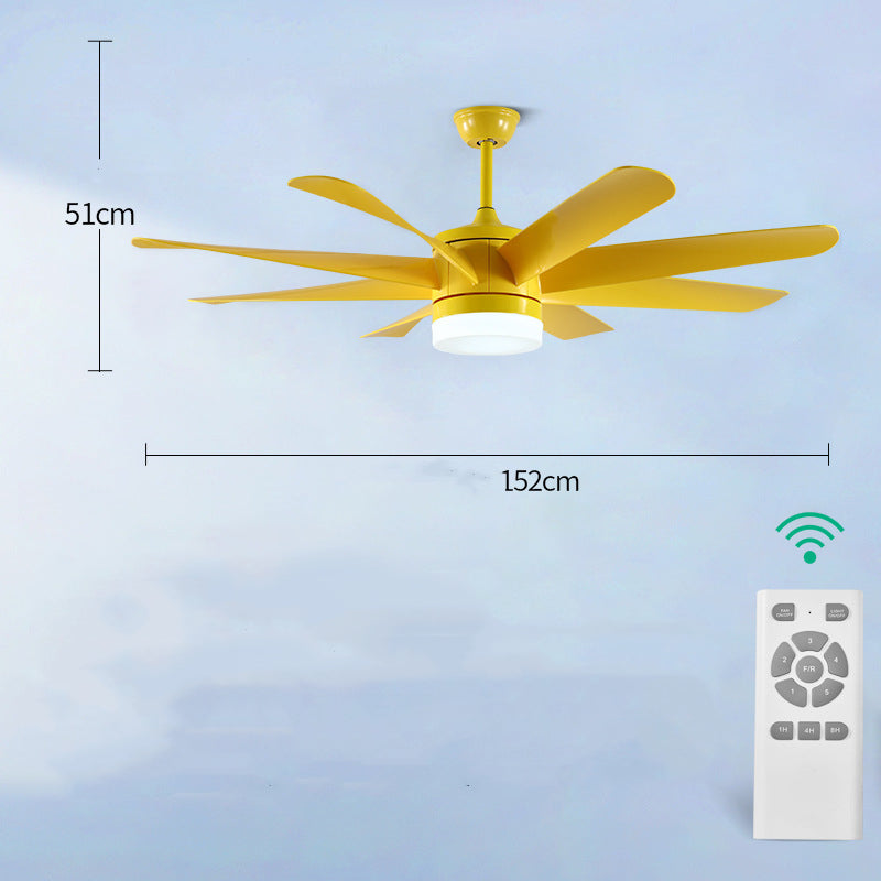 Lámpara de ventilador nórdico Comedor Dormitorio Lámpara de ventilador