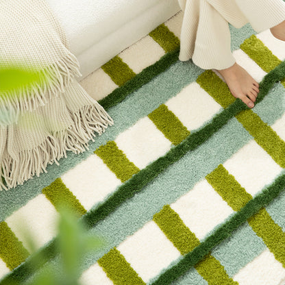 Tapis de couleur antidérapant pour salle de bain à domicile