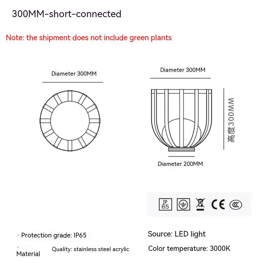 Outdoor Waterproof Lawn Lamp Courtyard Pergola Decoration Tea Table