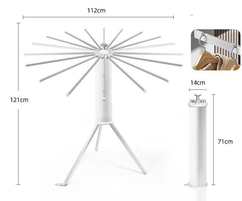 Étendoir à vêtements pliant au sol domestique