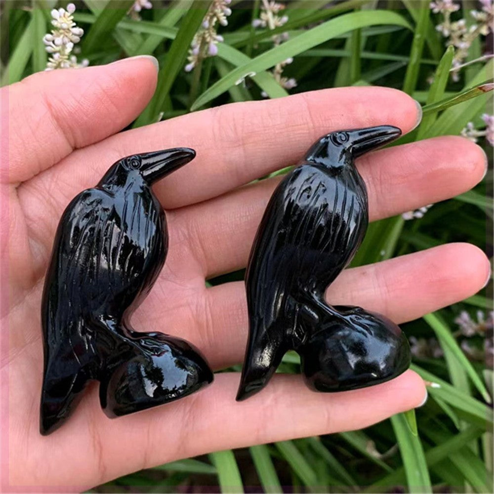 Artisanat en pierre semi-précieuse sculptée en obsidienne naturelle