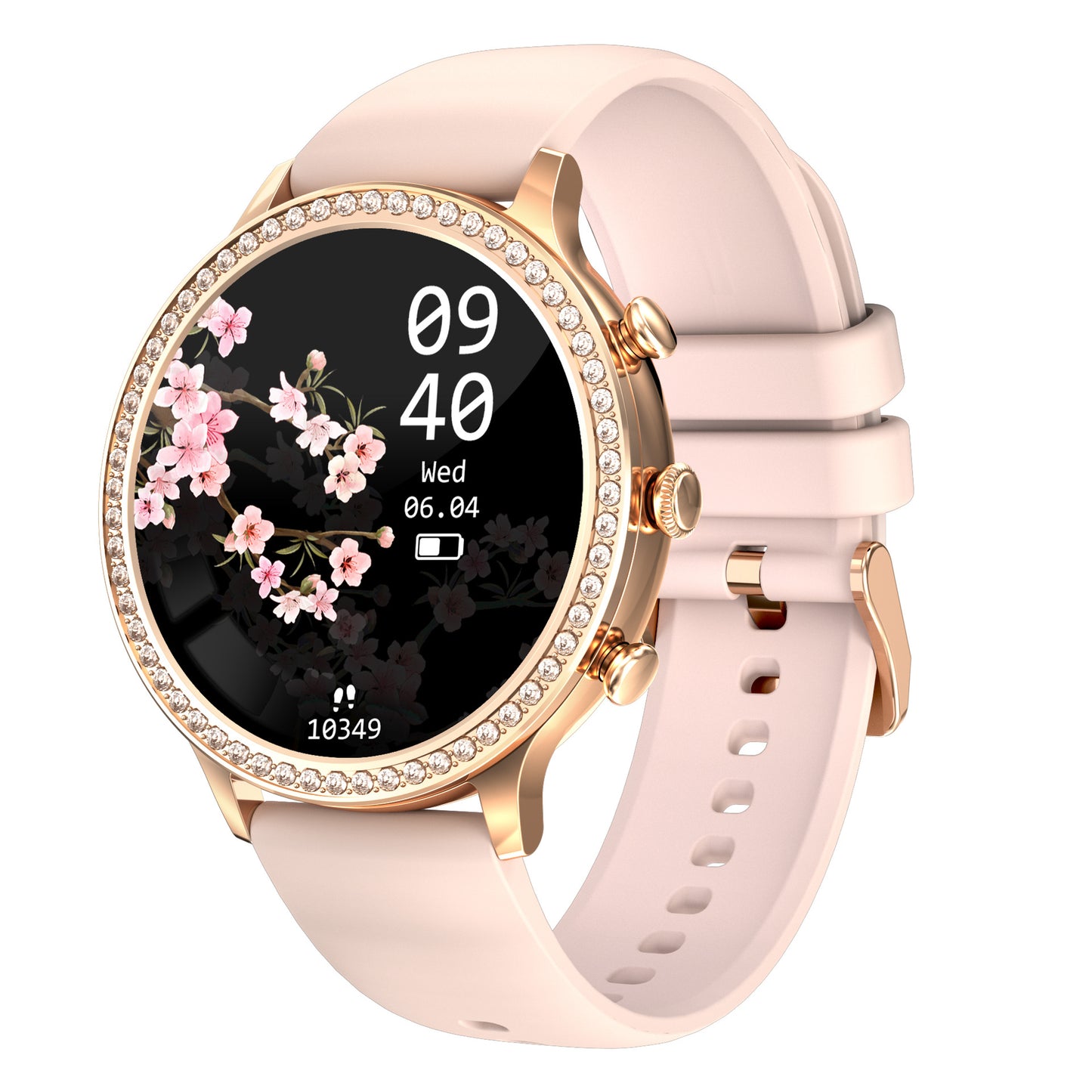 Llamada Bluetooth del reloj inteligente de silicona para mujer