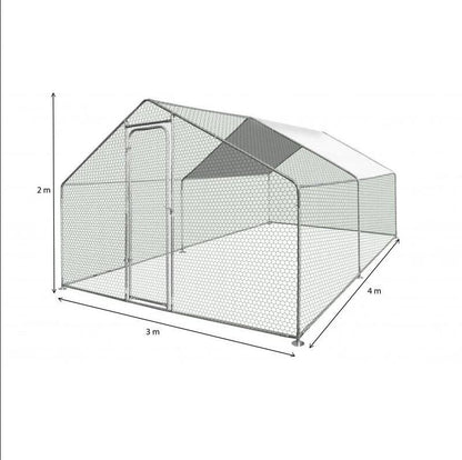 Construcción de tuberías de acero para gallineros al aire libre para casas con techos a prueba de lluvia