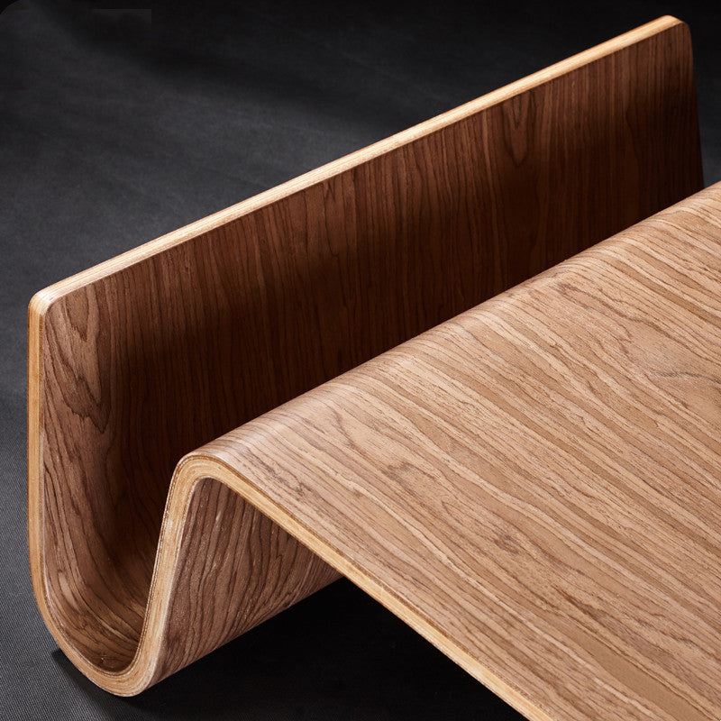 Simple Designer Creative Curved Wood Tatami Coffee Table