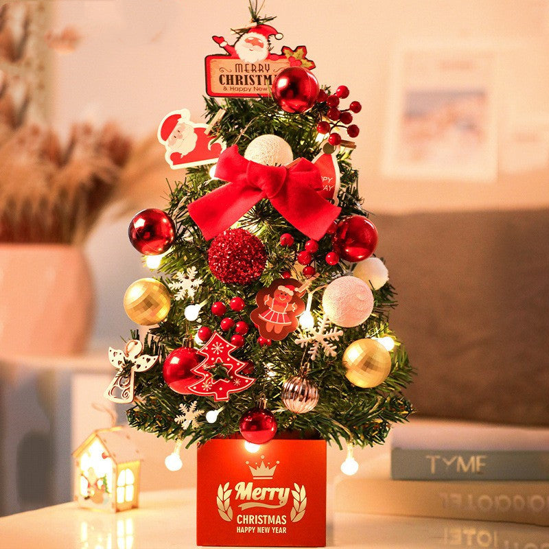 Adornos de decoración para el hogar con árbol de Navidad pequeño de escritorio