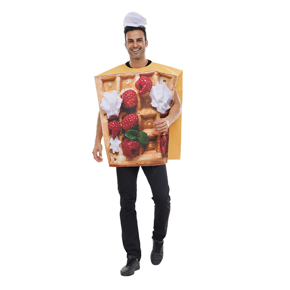 Costume de jeu d'Halloween Gaufre Muffin anglais