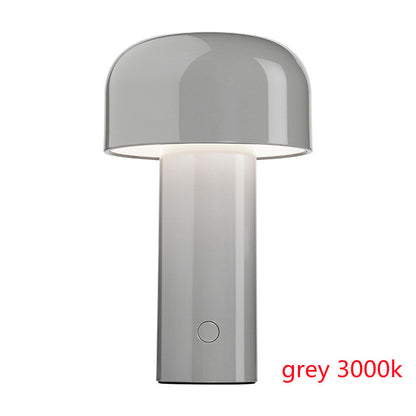 Designer Mushroom Table Lamp Night Light Portable Cordless Touch Rechargeable Decor Lamp USB Bedside Lamp Desktop Lamp