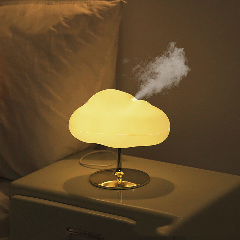 Humidificador de luz de ambiente colorido en forma de nube, hogar, dormitorio silencioso, mujeres embarazadas y bebés, puede usar difusor de Aroma