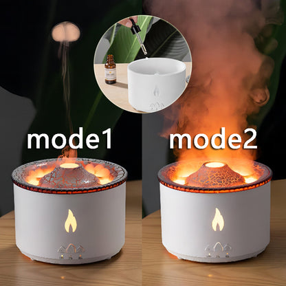 Humidificateur d'huile essentielle ultrasonique créatif, Machine d'aromathérapie volcanique, diffuseur d'humidificateur de flamme d'air de méduse