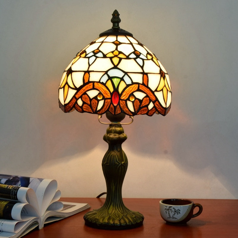 Stained Glass Retro Bar Bedroom Bedside Table Lamp