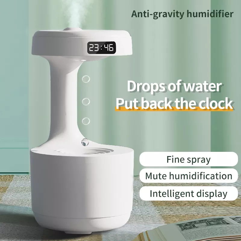 Humidificador antigravedad, máquina de aromaterapia con reflujo de gotas de agua, gran capacidad, para oficina, dormitorio, pulverizador silencioso de gran volumen de niebla 